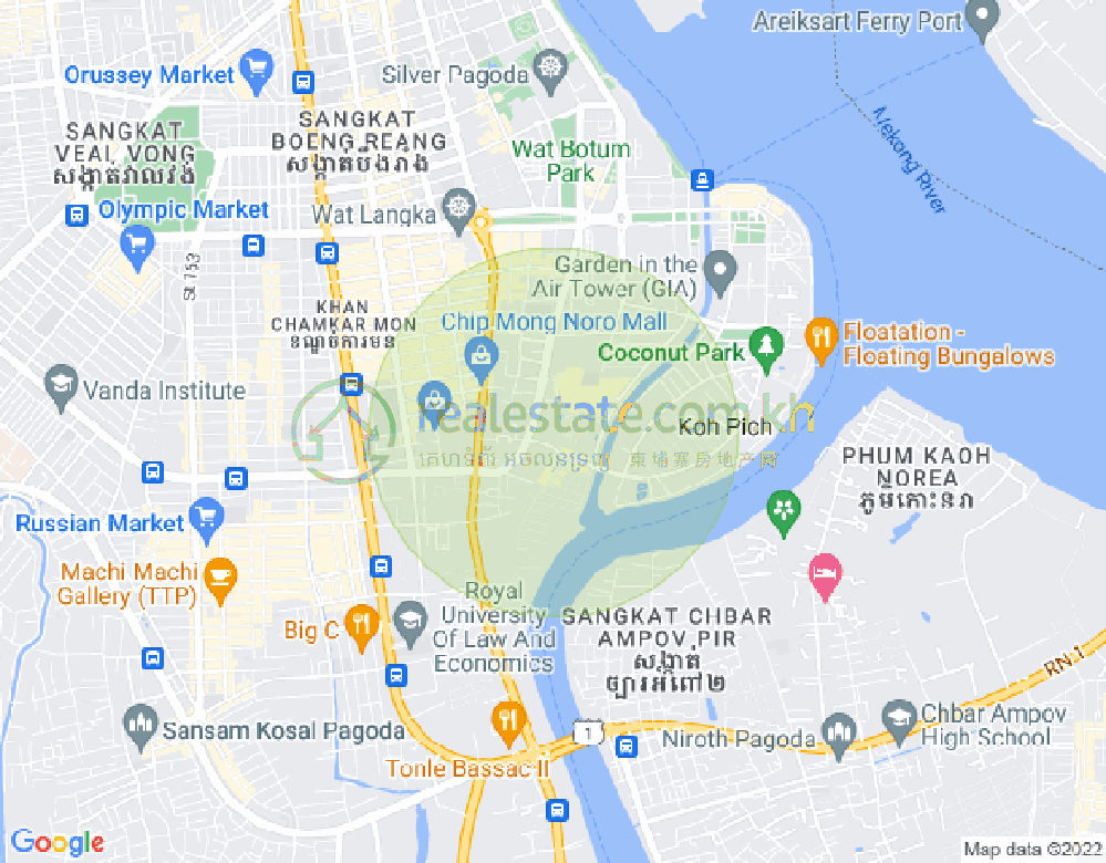百色河分区, 占卡蒙, 金边地图