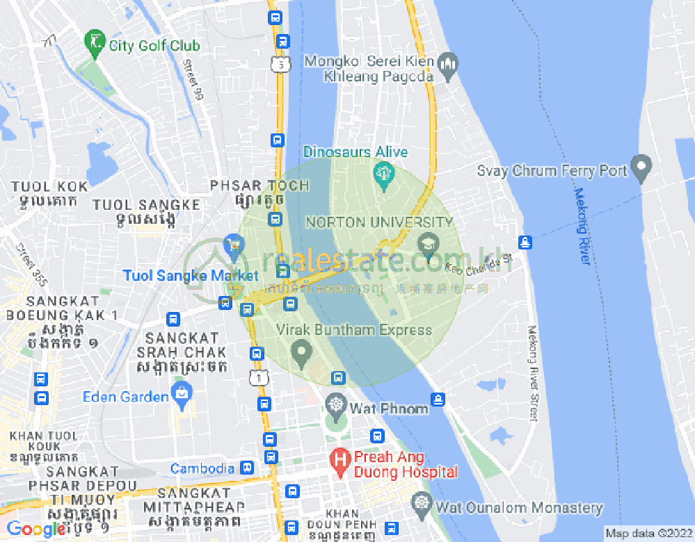 Mapa: Chroy Changvar, Phnom Penh