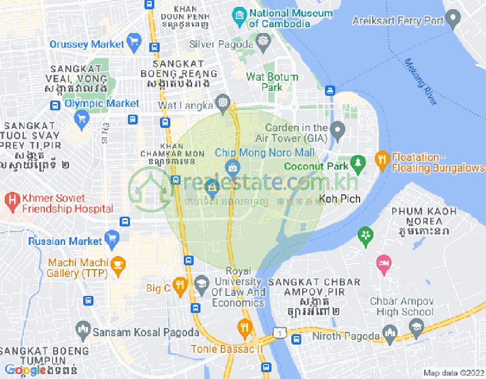 百色河分区, 占卡蒙, 金边地图