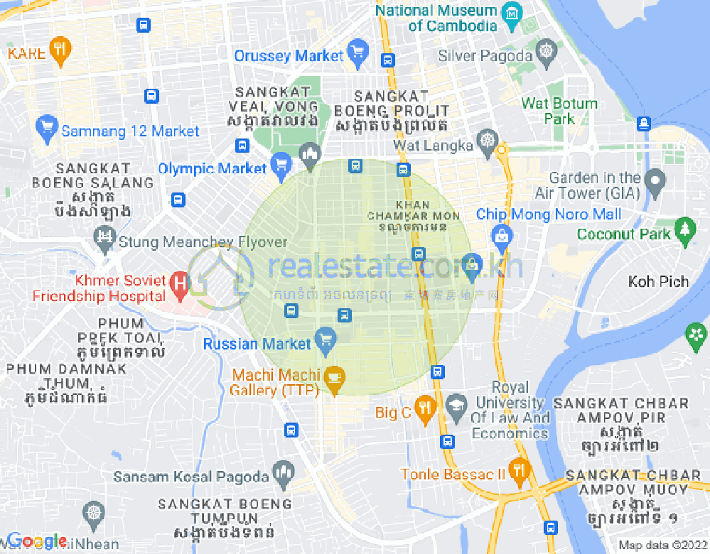 Mapa: BKK 3, Boeng Keng Kang, Phnom Penh