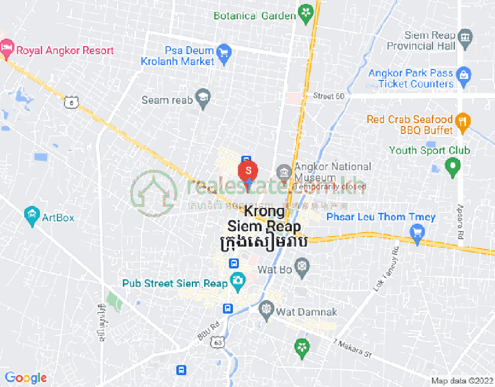 Svay Dangkum구역, 씨엠립 지도
