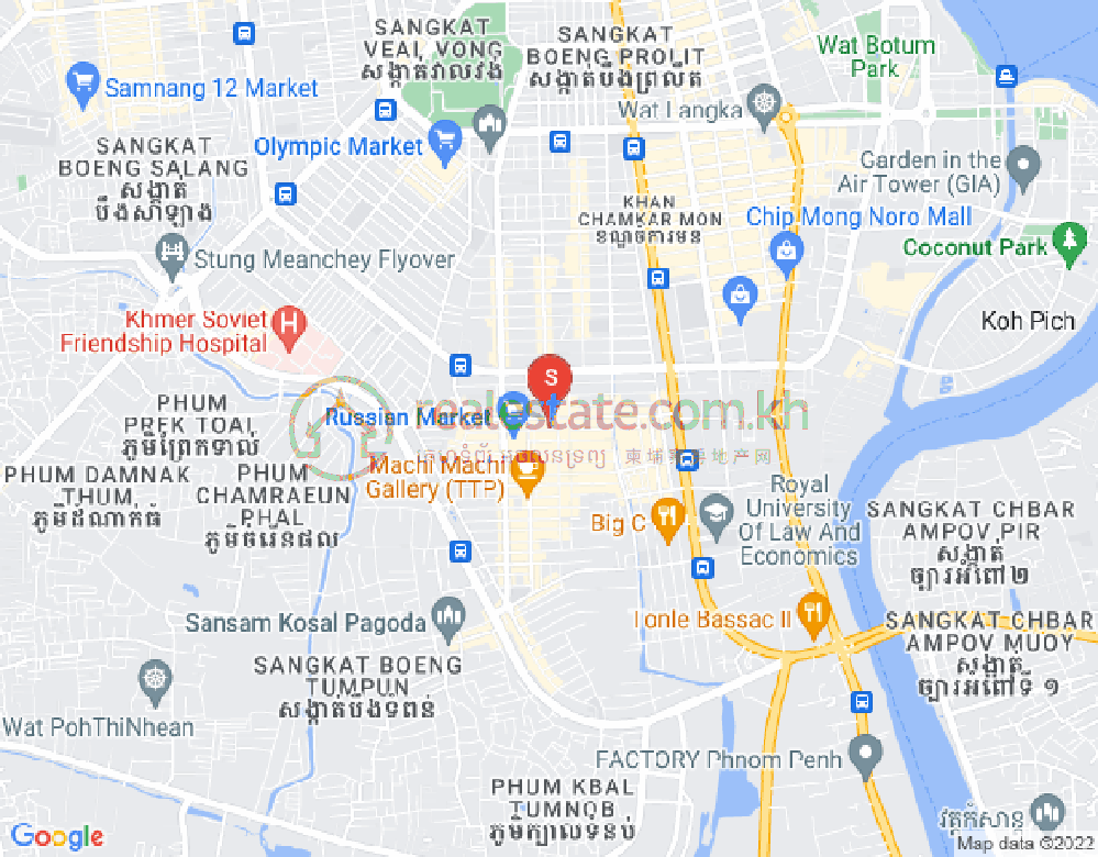 Mapa: Toul Tum Poung 1, Chamkarmon, Phnom Penh