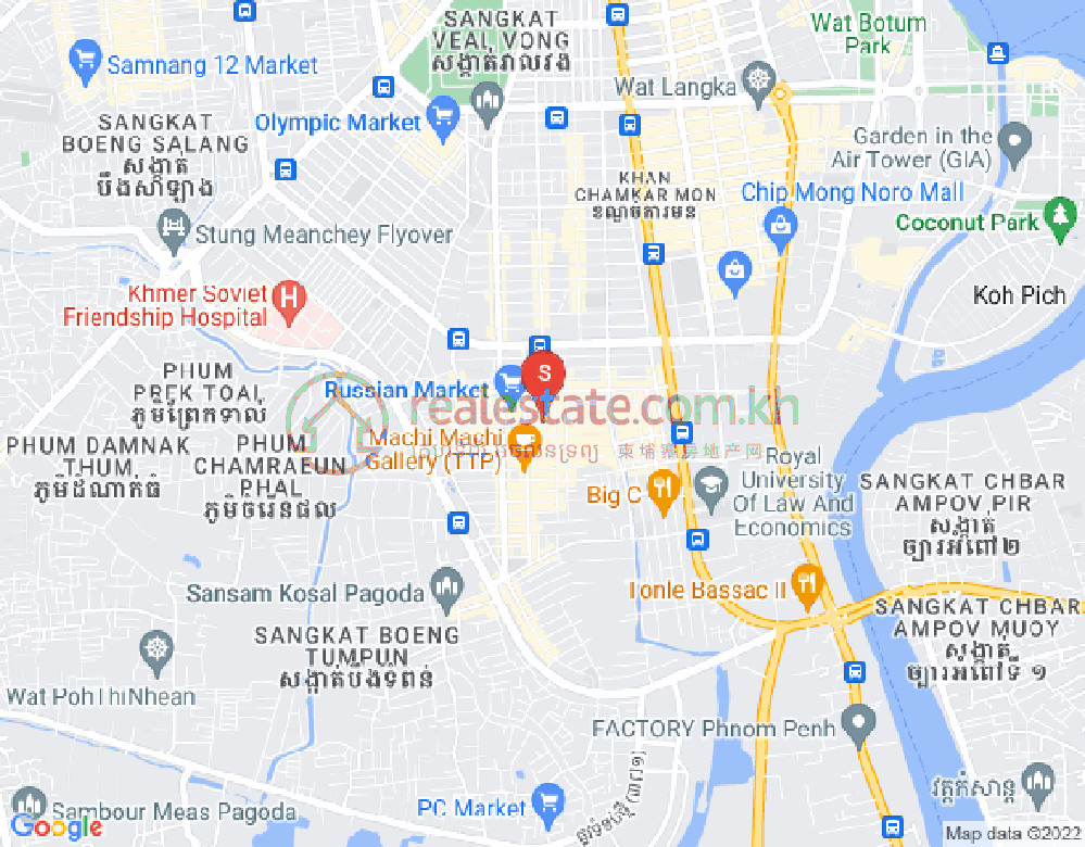 Map of Toul Tum Poung 2, Chamkarmon, Phnom Penh