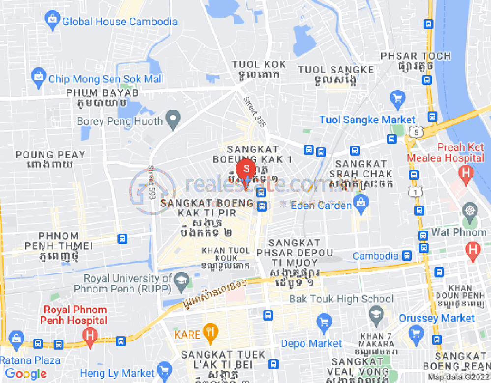 万谷湖1分区, 堆谷区, 金边地图