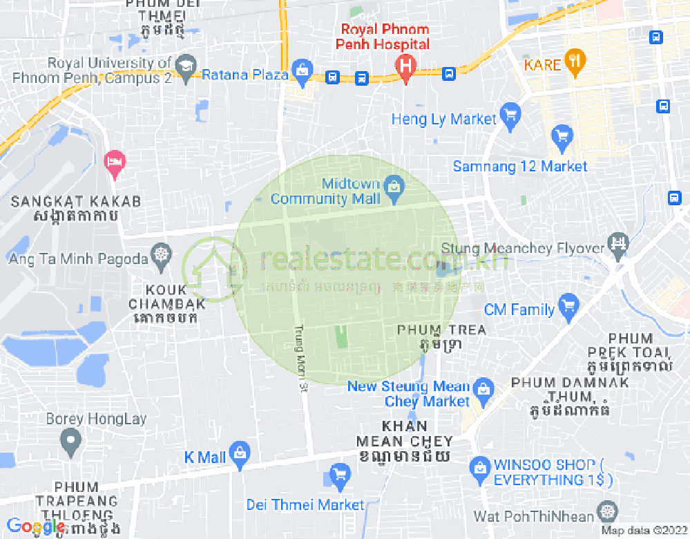 แผนที่ ตึกทลา, แซนสก, พนมเปญ