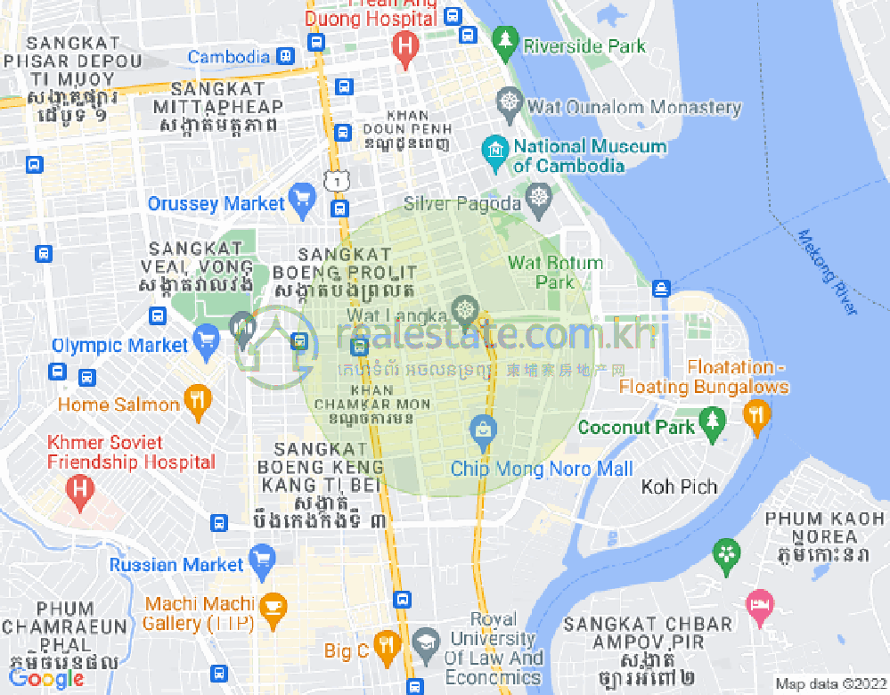 Mapa: SAMDACH Louis EM 282, BKK 1, Boeng Keng Kang, Phnom Penh