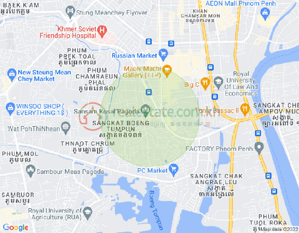宣邦屯门1, 棉芷区, 金边地图