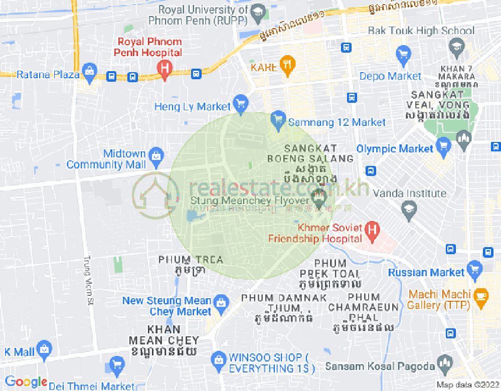 Map of Khmuonh, Sen Sok, Phnom Penh