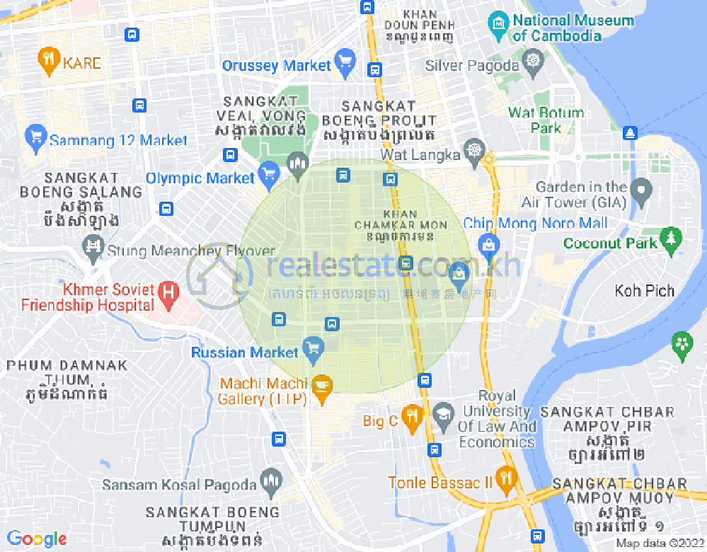 Carte de BKK 3, Boeng Keng Kang, Phnom Penh