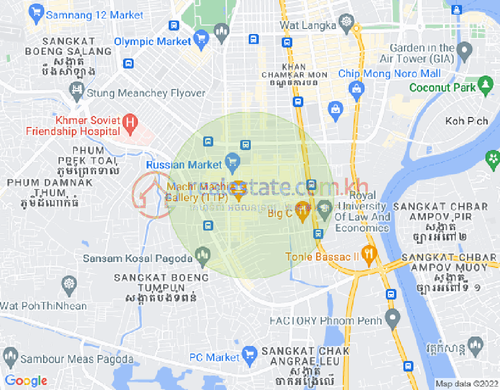 주더분1구역, 짬까몬, 프놈펜 지도