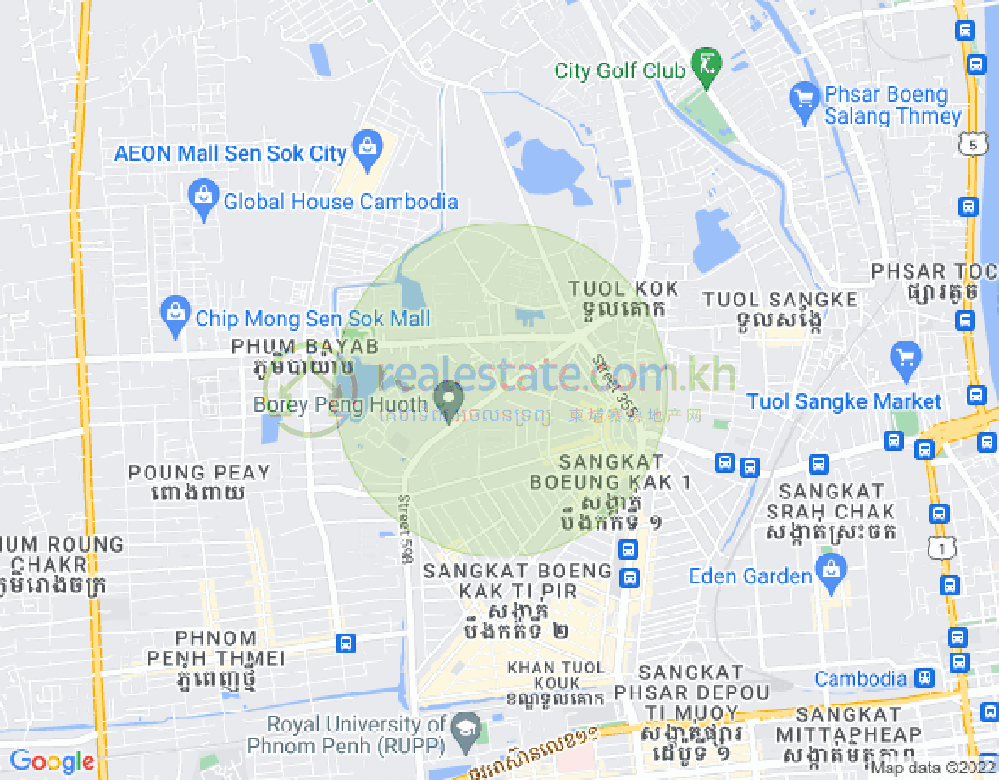 新金边, 森速区, 金边地图