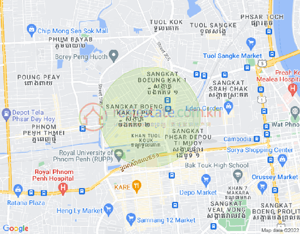 宣城2, 堆谷区, 金边地图