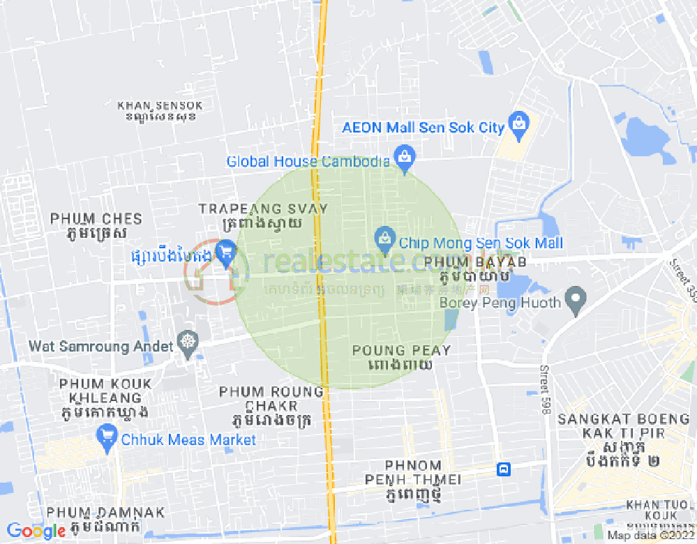 新金边, 森速区, 金边地图