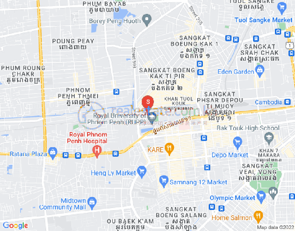 沙立波2分区, 堆谷区, 金边地图