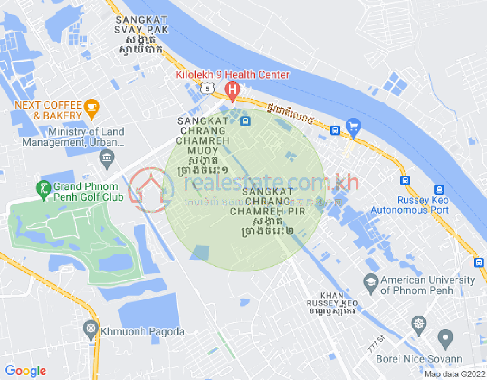 Map of Chrang Chamres I, Russey Keo, Phnom Penh