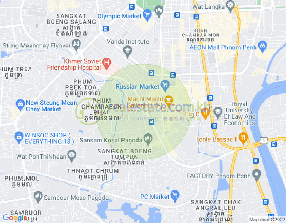 宣邦屯门1, 棉芷区, 金边地图
