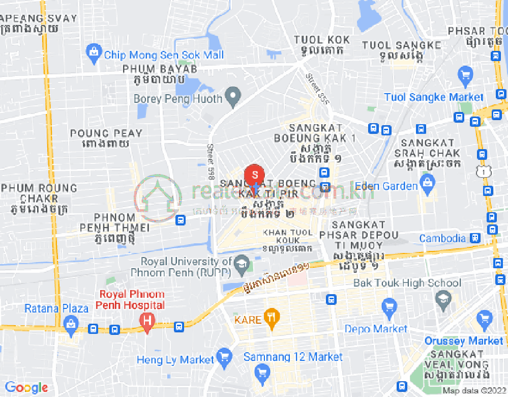 万谷湖1分区, 堆谷区, 金边地图