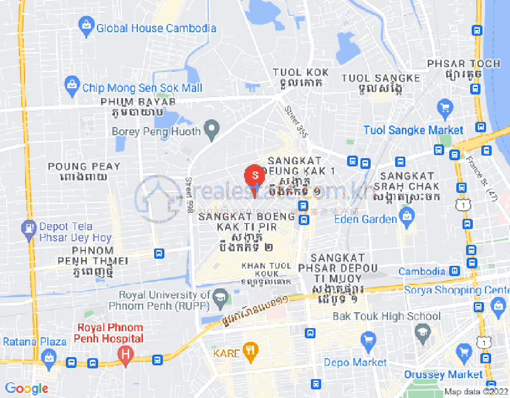 宣城2, 堆谷区, 金边地图