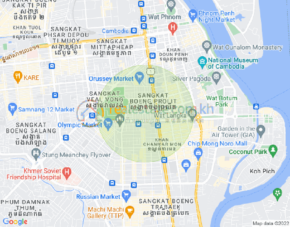 Boeung Prolit分区, 马卡拉区, 金边地图