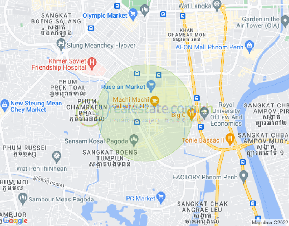 Mapa: Toul Tum Poung 2, Chamkarmon, Phnom Penh