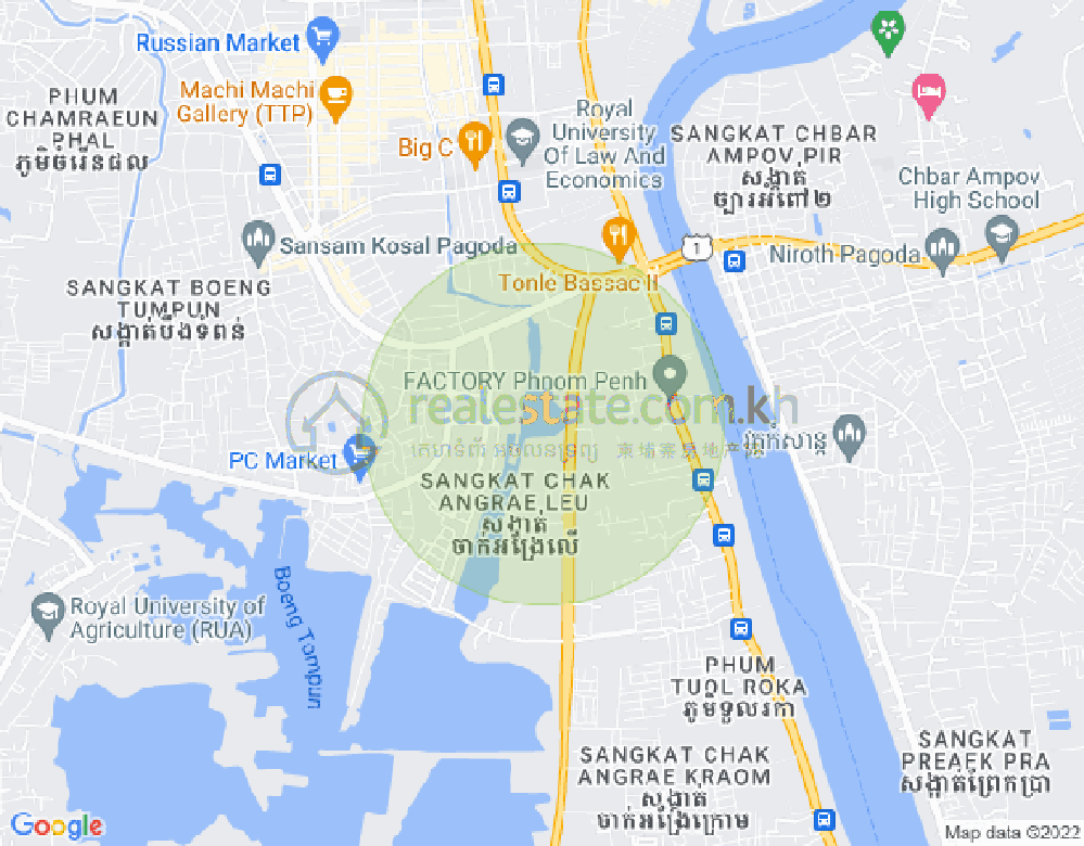 长夏上社分区, 棉芷区, 金边地图