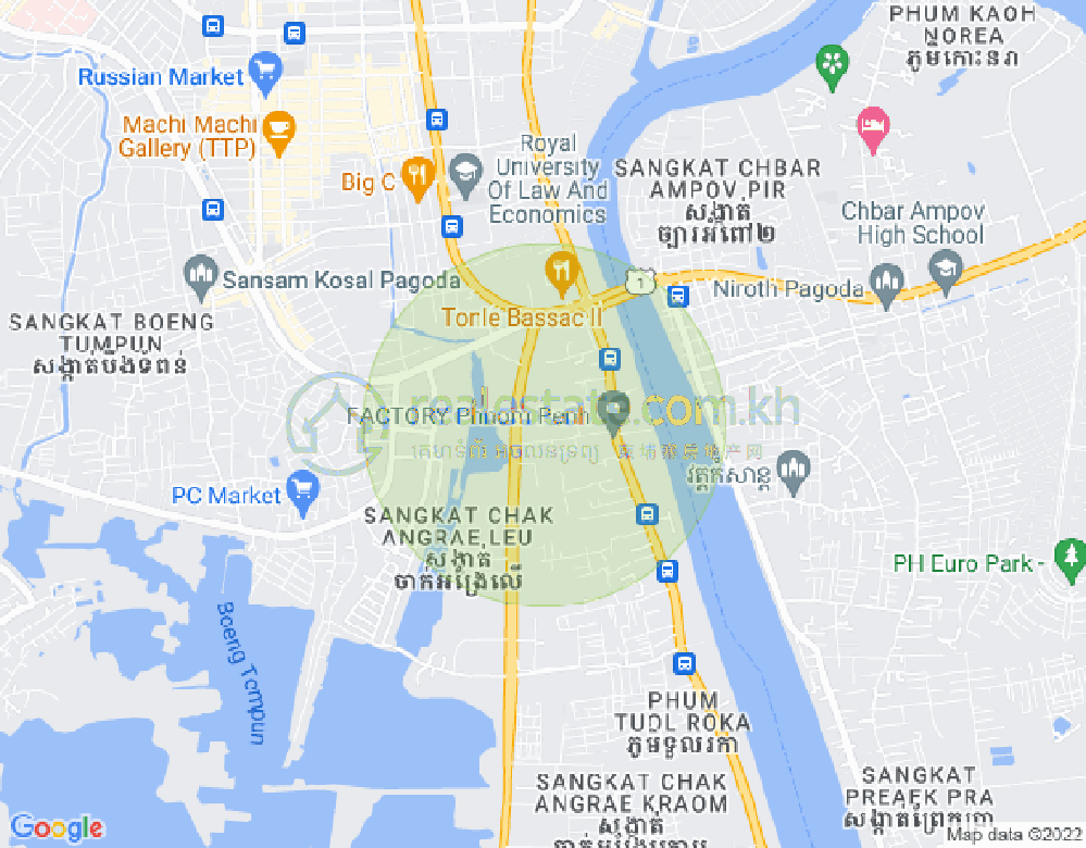 长夏上社分区, 棉芷区, 金边地图