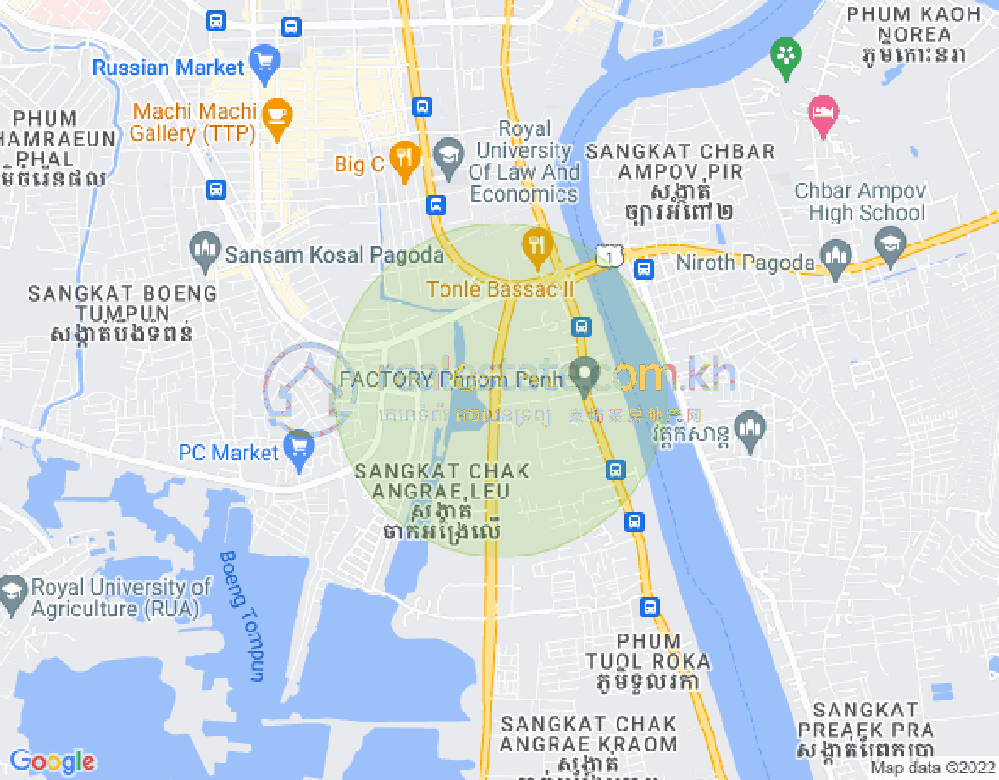 Mapa: Chak Angrae Leu, Meanchey, Phnom Penh