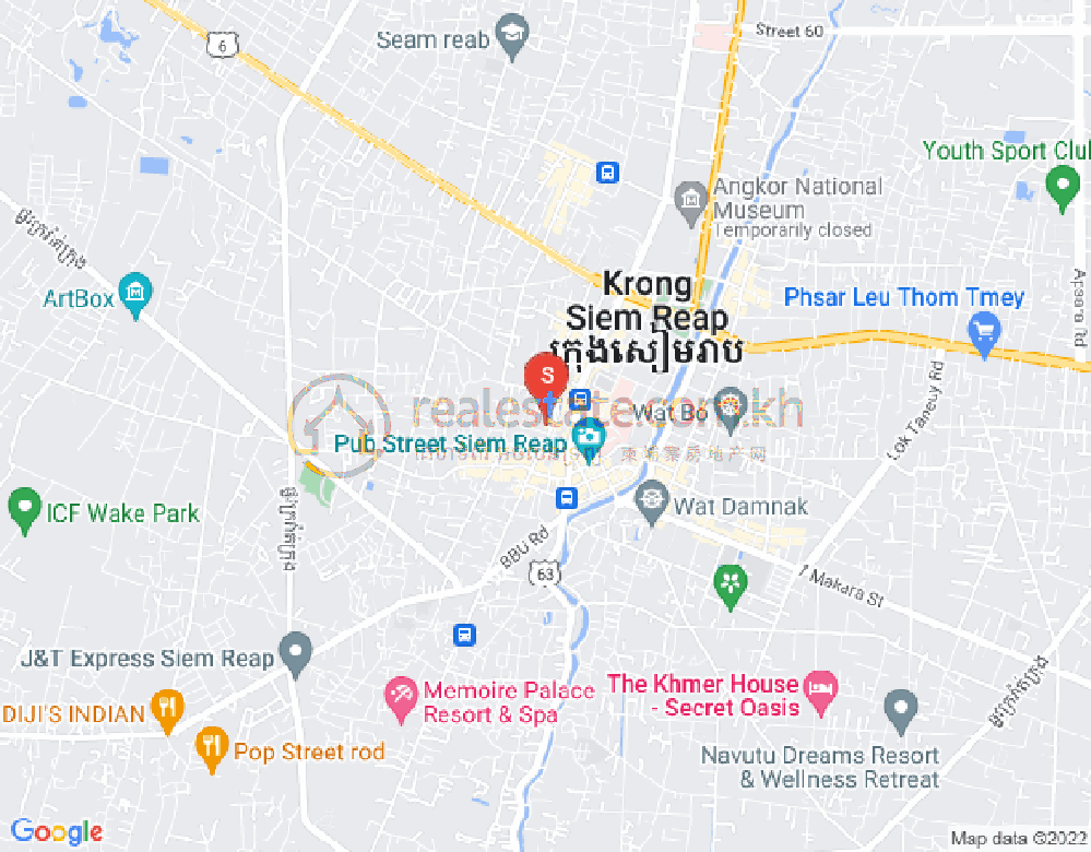 Svay Dangkum구역, 씨엠립 지도