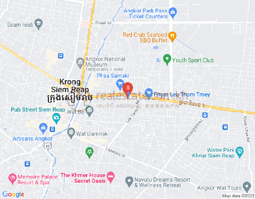 Sla Kram 分区, 暹粒地图