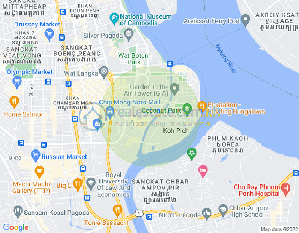 百色河分区, 占卡蒙, 金边地图