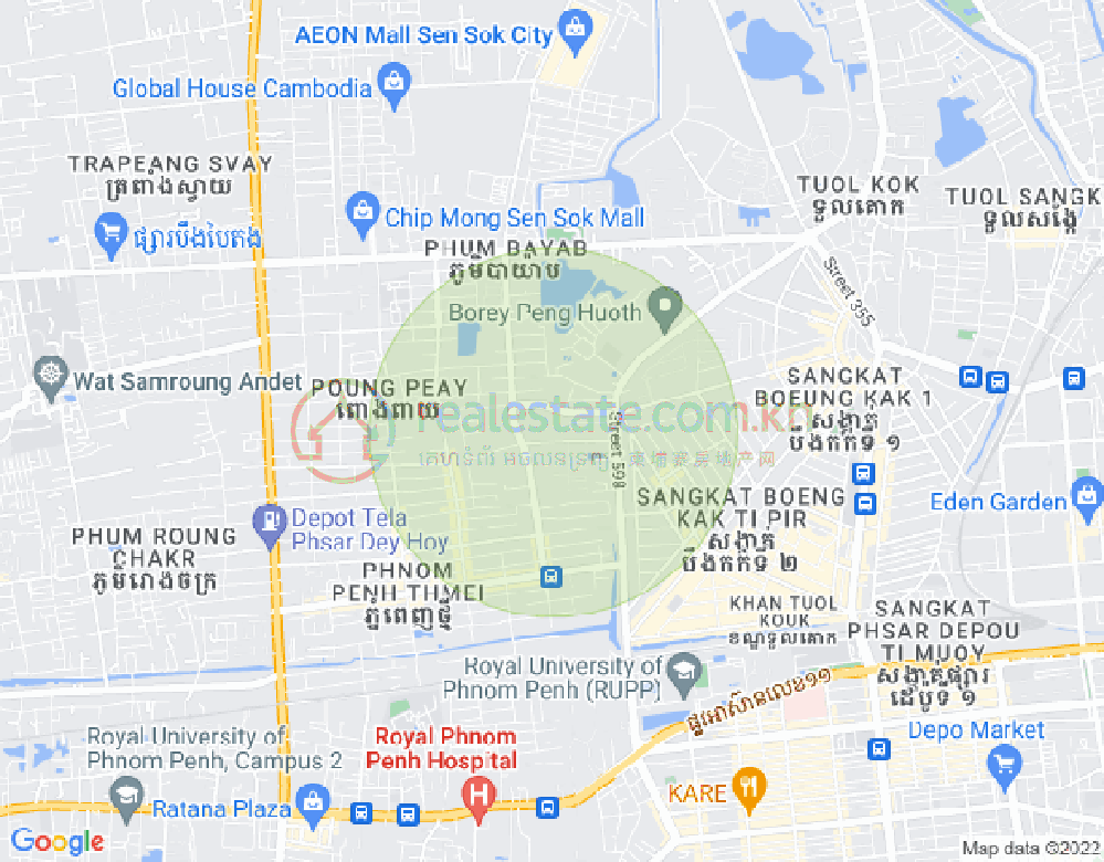 新金边, 森速区, 金边地图