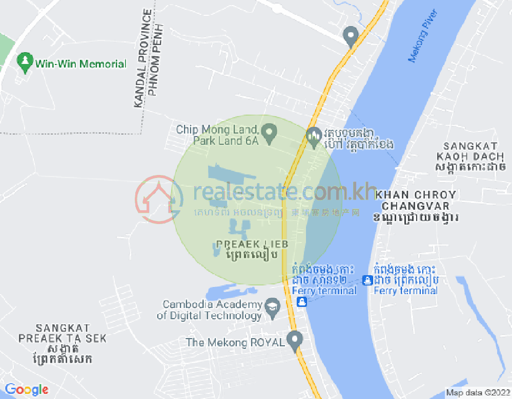 แผนที่ orkide avenue 1, จเรยจังวา, พนมเปญ