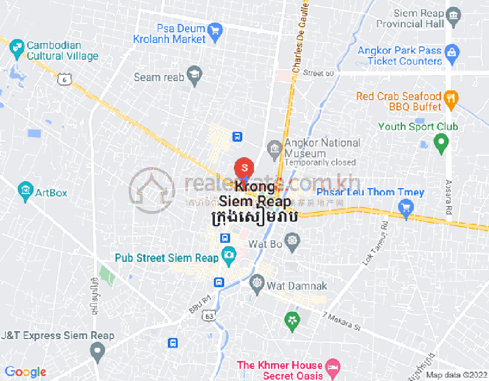 Mapa: Svay Dankum, Siem Reap