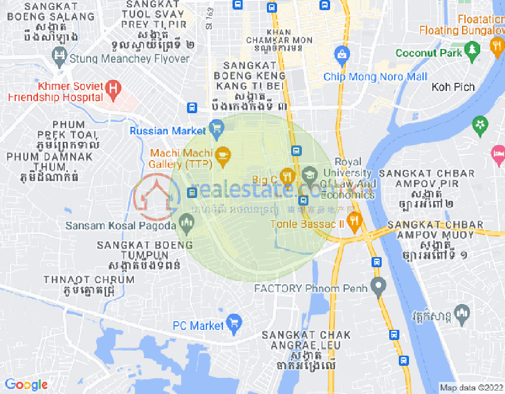 Mapa: 480, Phsar Daeum Thkov, Chamkarmon, Phnom Penh
