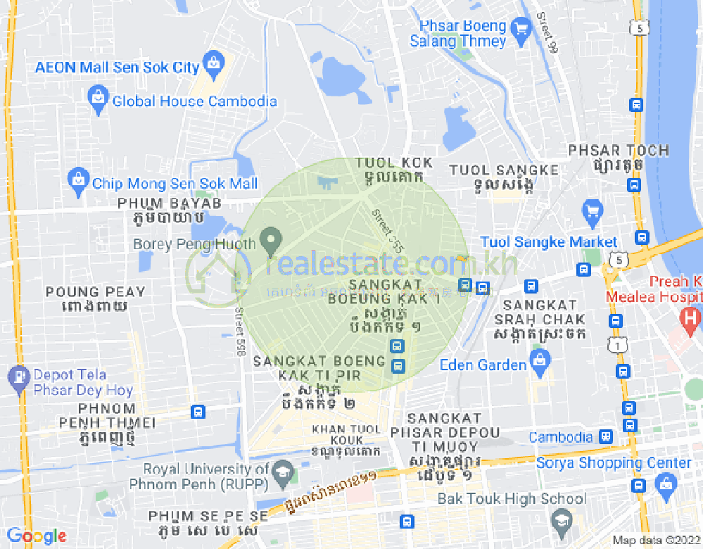万谷湖1分区, 堆谷区, 金边地图