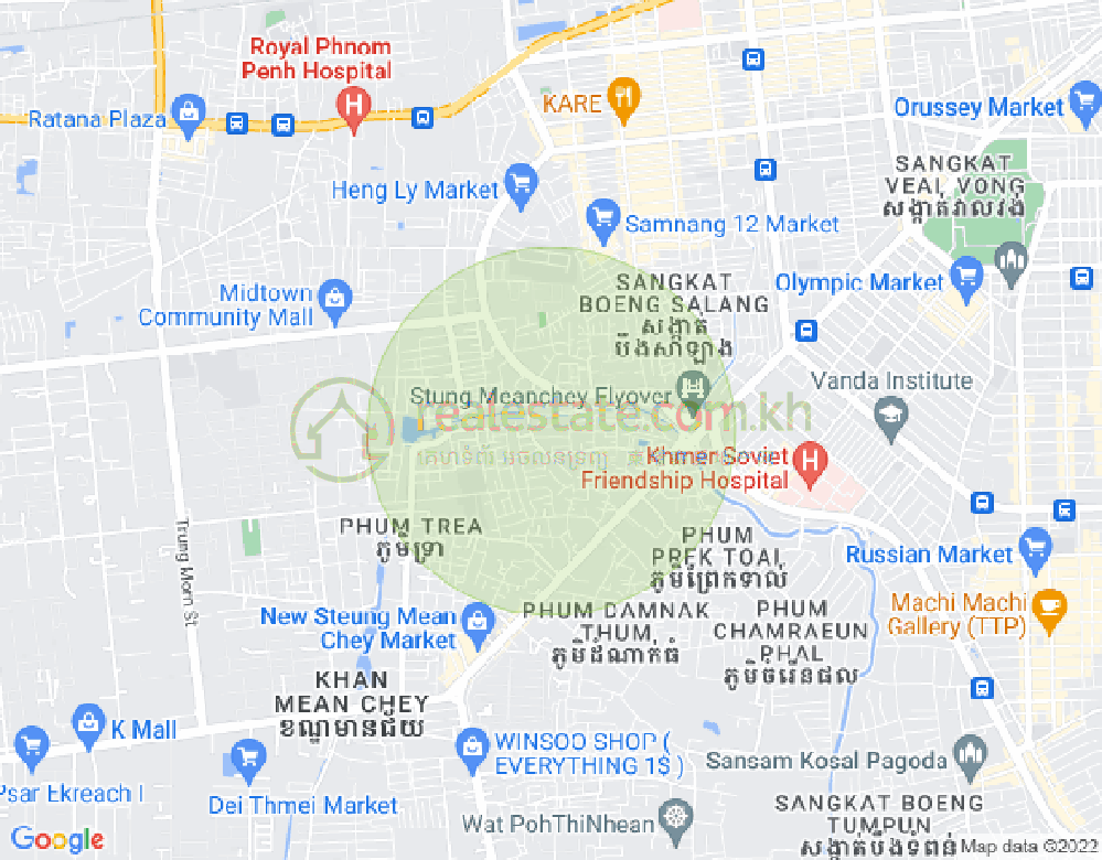 แผนที่ สตึงมีนเจย 2, เมียนเจ็ย, พนมเปญ