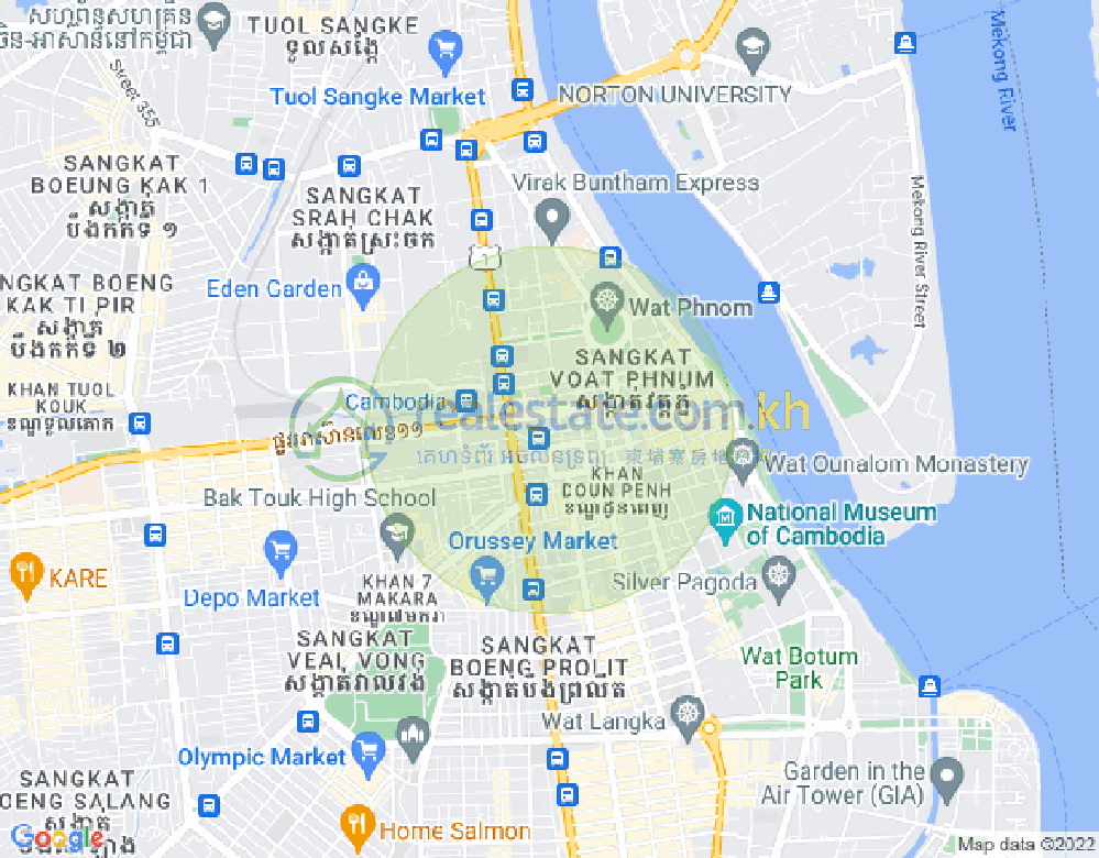 Map of Toul Svay Prey 1, Boeng Keng Kang, Phnom Penh