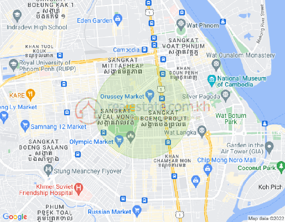 Veal Vong镇, 马卡拉区, 金边地图