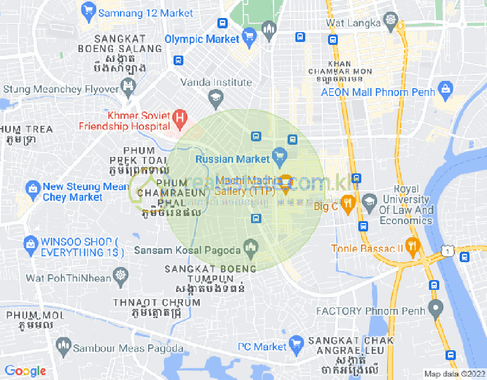 주더분1구역, 짬까몬, 프놈펜 지도