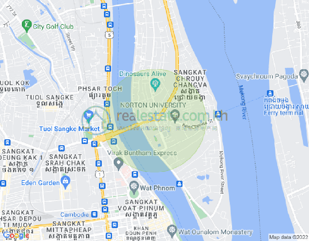 Map of Chroy Changvar, Phnom Penh