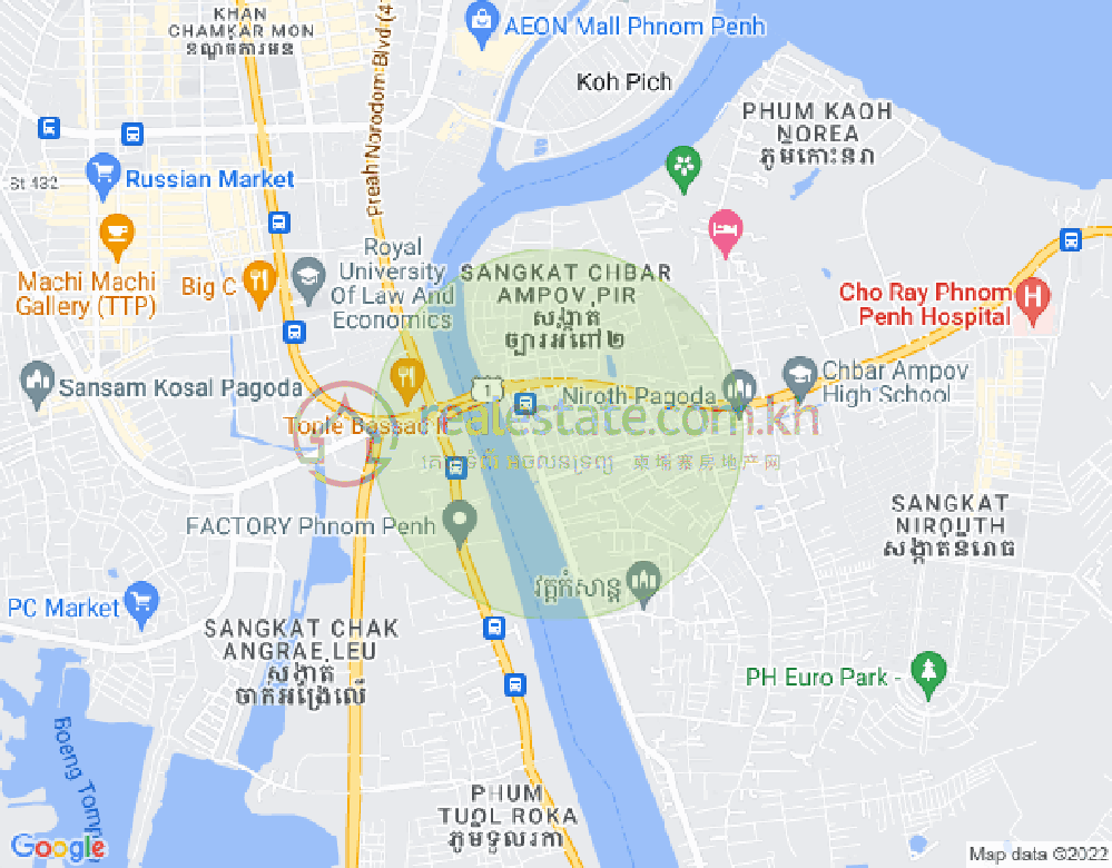铁桥头区I分区, 铁桥头区, 金边地图