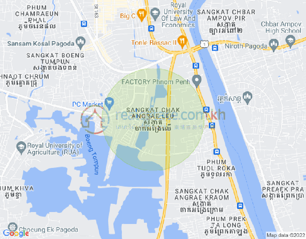Mapa: Chak Angrae Leu, Meanchey, Phnom Penh