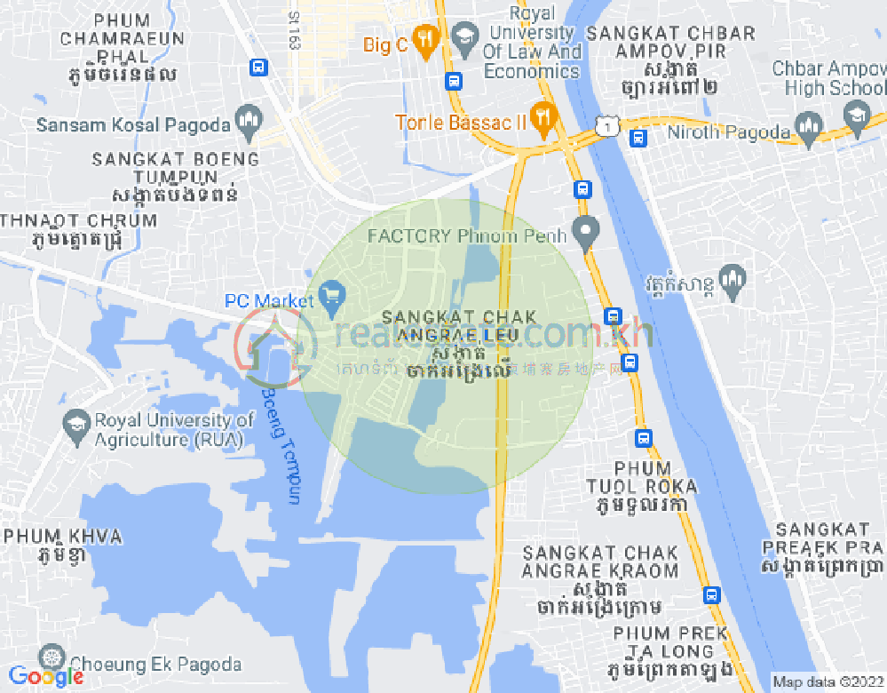 Mapa: Chak Angrae Leu, Meanchey, Phnom Penh