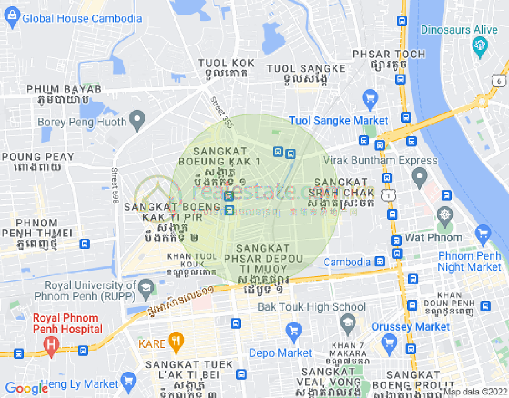 Mapa: 560 560, Boeung Kak 1, Toul Kork, Phnom Penh