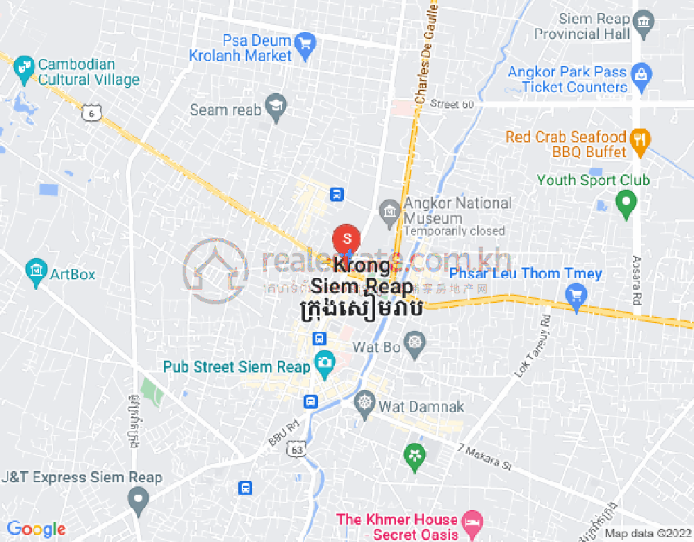 Mapa: Svay Dankum, Siem Reap