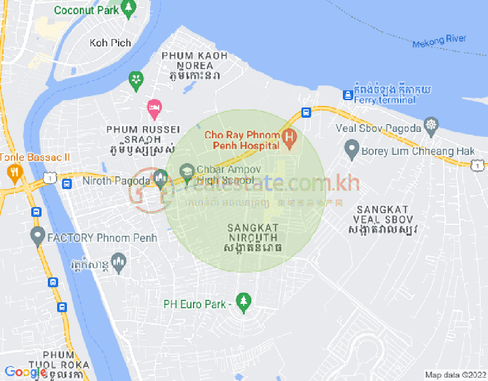 Nirouth分区, 铁桥头区, 金边地图