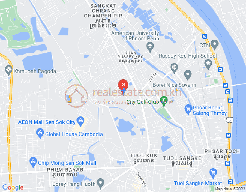 Chrang Chamres 2分区, 雷西郊区, 金边地图