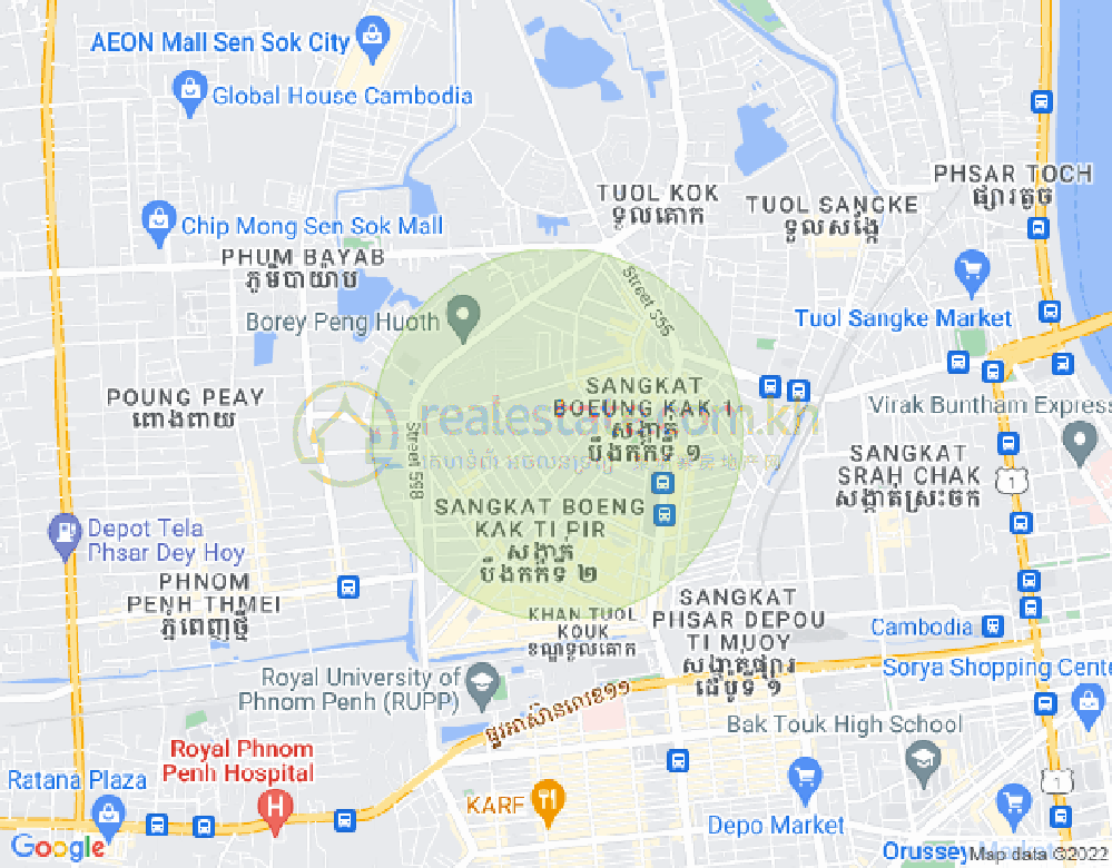 宣城2, 堆谷区, 金边地图