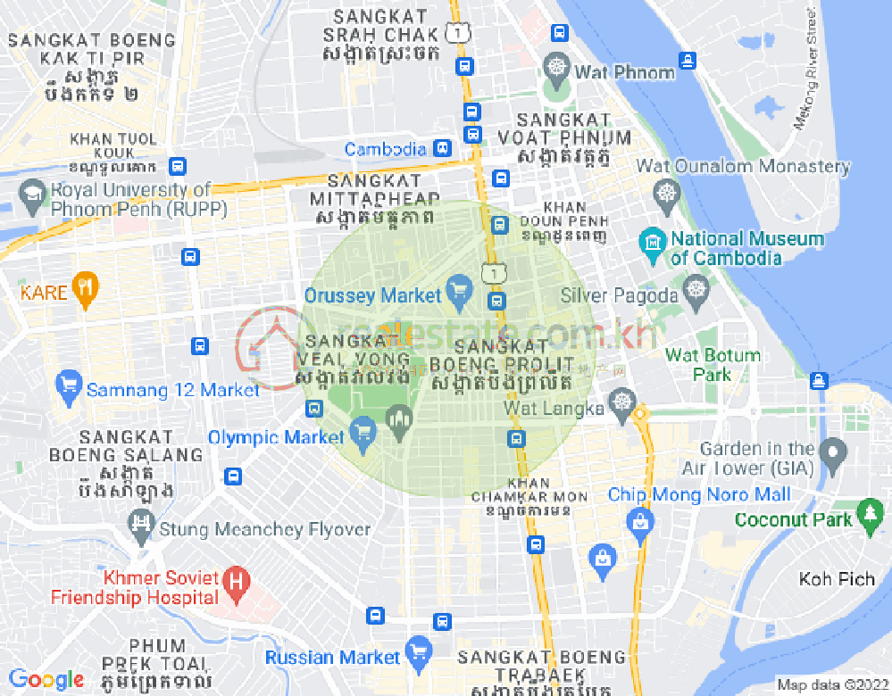 Boeung Prolit分区, 马卡拉区, 金边地图
