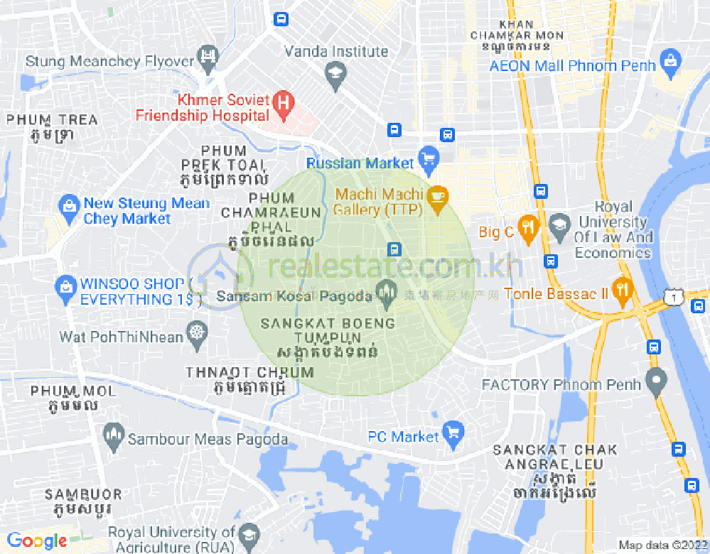 宣邦屯门1, 棉芷区, 金边地图